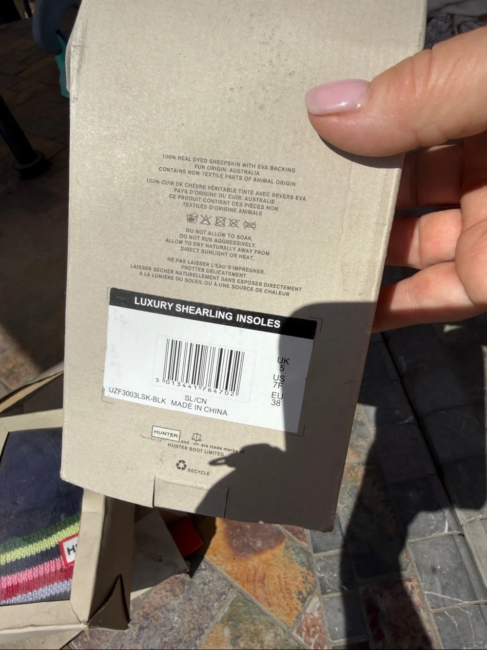 Hunter luxury Sherling insole new